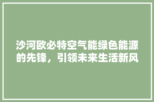 沙河欧必特空气能绿色能源的先锋，引领未来生活新风尚 墙体维修