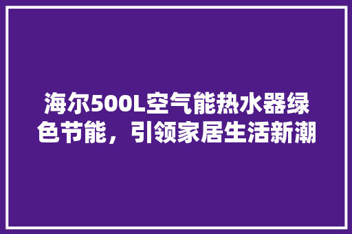 海尔500L空气能热水器绿色节能，引领家居生活新潮流