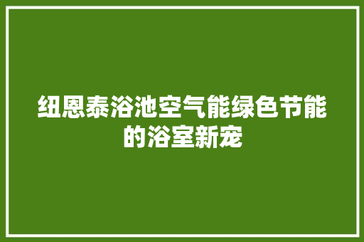 纽恩泰浴池空气能绿色节能的浴室新宠 家电维修