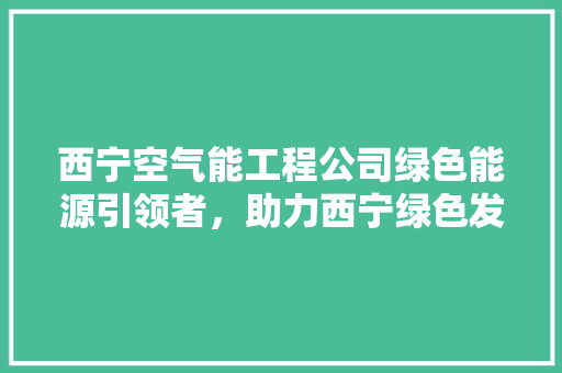 西宁空气能工程公司绿色能源引领者，助力西宁绿色发展 家电维修