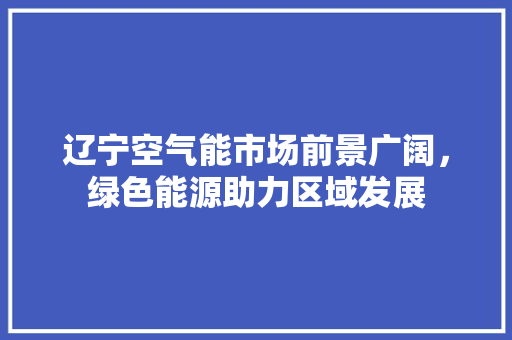 辽宁空气能市场前景广阔，绿色能源助力区域发展
