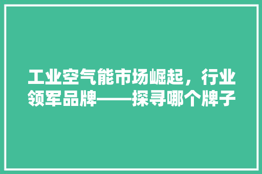 工业空气能市场崛起，行业领军品牌——探寻哪个牌子好
