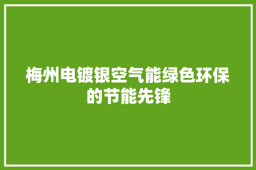 梅州电镀银空气能绿色环保的节能先锋