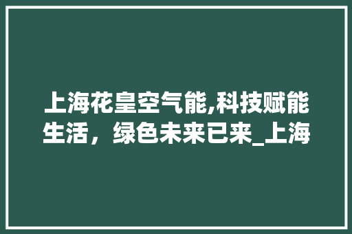 上海花皇空气能,科技赋能生活，绿色未来已来_上海花皇空气能 上海花皇空气能,科技赋能生活，绿色未来已来_上海花皇空气能 厨房维修