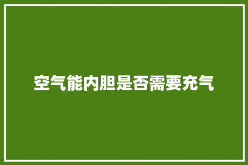 空气能内胆是否需要充气 综合便民