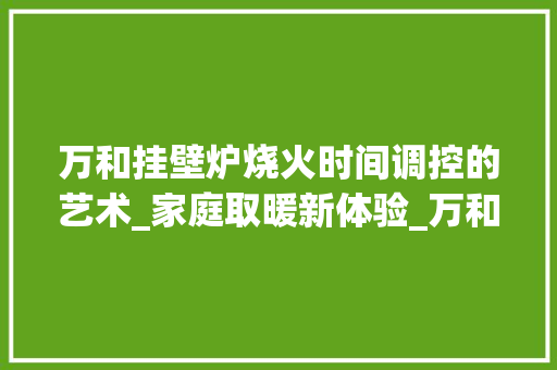 万和挂壁炉烧火时间调控的艺术_家庭取暖新体验_万和挂壁炉烧火时间调就一点 万和挂壁炉烧火时间调控的艺术_家庭取暖新体验_万和挂壁炉烧火时间调就一点 家电维修