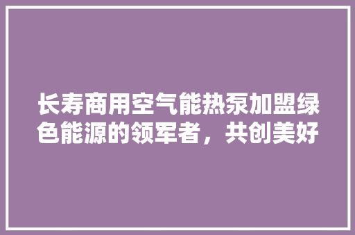 长寿商用空气能热泵加盟绿色能源的领军者，共创美好未来