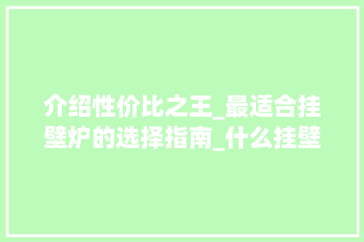 介绍性价比之王_最适合挂壁炉的选择指南_什么挂壁炉最好用又便宜 介绍性价比之王_最适合挂壁炉的选择指南_什么挂壁炉最好用又便宜 综合便民