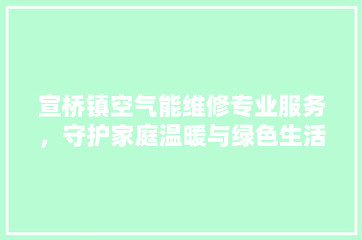 宣桥镇空气能维修专业服务，守护家庭温暖与绿色生活