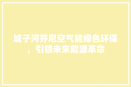 城子河芬尼空气能绿色环保，引领未来能源革命 墙体维修