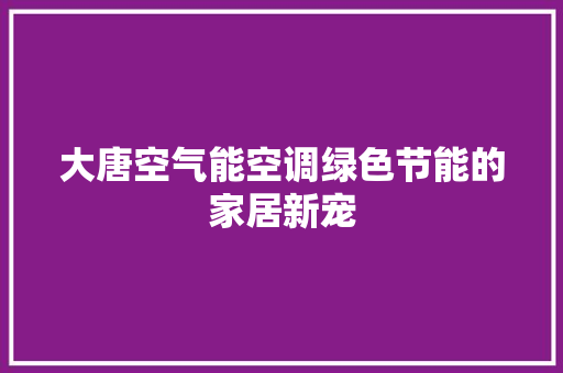 大唐空气能空调绿色节能的家居新宠 墙体维修