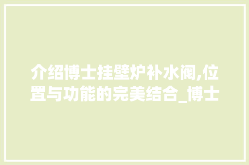 介绍博士挂壁炉补水阀,位置与功能的完美结合_博士挂壁炉补水阀在哪 介绍博士挂壁炉补水阀,位置与功能的完美结合_博士挂壁炉补水阀在哪 墙体维修