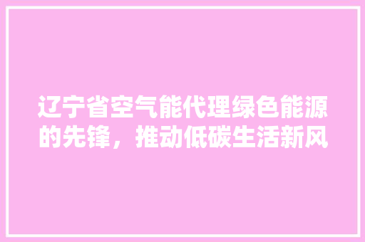辽宁省空气能代理绿色能源的先锋，推动低碳生活新风尚