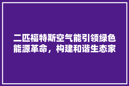 二匹福特斯空气能引领绿色能源革命，构建和谐生态家园