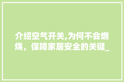 介绍空气开关,为何不会燃烧，保障家居安全的关键_空气开关能燃烧吗 介绍空气开关,为何不会燃烧，保障家居安全的关键_空气开关能燃烧吗 墙体维修