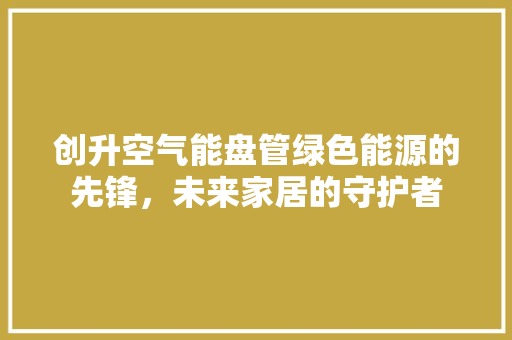 创升空气能盘管绿色能源的先锋，未来家居的守护者 墙体维修