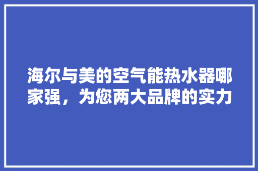 海尔与美的空气能热水器哪家强，为您两大品牌的实力对决 墙体维修