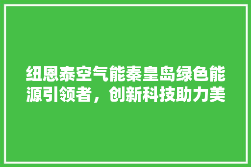 纽恩泰空气能秦皇岛绿色能源引领者，创新科技助力美好生活