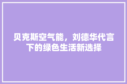 贝克斯空气能，刘德华代言下的绿色生活新选择