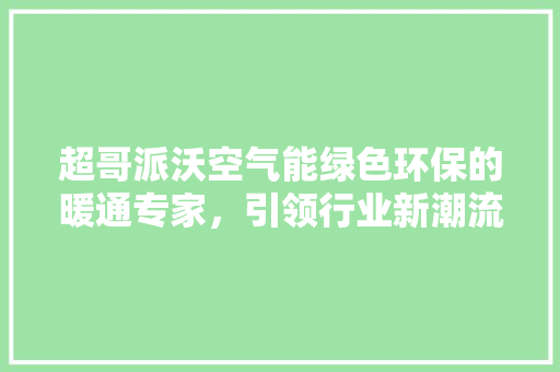 超哥派沃空气能绿色环保的暖通专家，引领行业新潮流