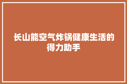 长山能空气炸锅健康生活的得力助手 墙体维修