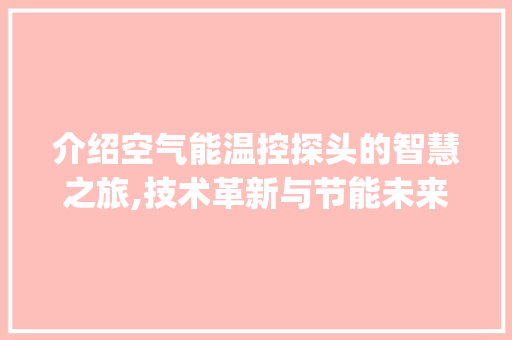 介绍空气能温控探头的智慧之旅,技术革新与节能未来_空气能温控探头 介绍空气能温控探头的智慧之旅,技术革新与节能未来_空气能温控探头 汽车维修