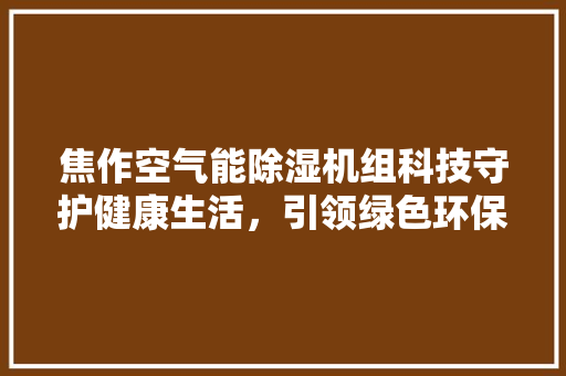 焦作空气能除湿机组科技守护健康生活，引领绿色环保新潮流 厨房维修