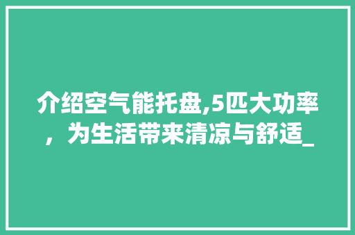 介绍空气能托盘,5匹大功率，为生活带来清凉与舒适_空气能托盘5匹