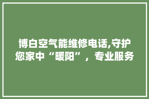 博白空气能维修电话,守护您家中“暖阳”，专业服务温暖您的家_博白空气能维修电话