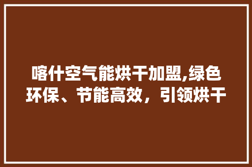 喀什空气能烘干加盟,绿色环保、节能高效，引领烘干设备新潮流_喀什空气能烘干加盟 喀什空气能烘干加盟,绿色环保、节能高效，引领烘干设备新潮流_喀什空气能烘干加盟 厨房维修
