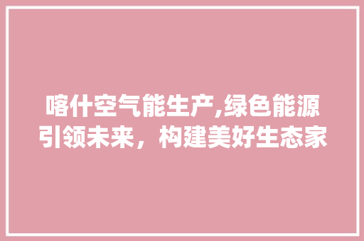 喀什空气能生产,绿色能源引领未来，构建美好生态家园_喀什空气能生产公司
