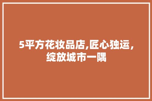 5平方花妆品店,匠心独运，绽放城市一隅