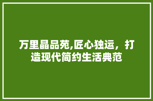 万里晶品苑,匠心独运，打造现代简约生活典范 万里晶品苑,匠心独运，打造现代简约生活典范 厨房维修