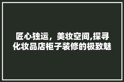 匠心独运，美妆空间,探寻化妆品店柜子装修的极致魅力 匠心独运，美妆空间,探寻化妆品店柜子装修的极致魅力 墙体维修
