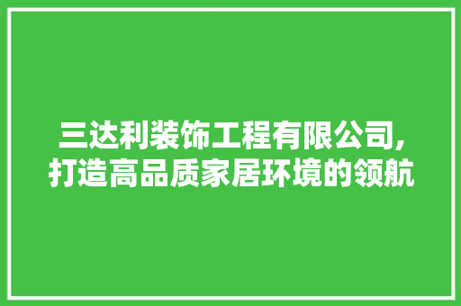 三达利装饰工程有限公司,打造高品质家居环境的领航者 三达利装饰工程有限公司,打造高品质家居环境的领航者 墙体维修