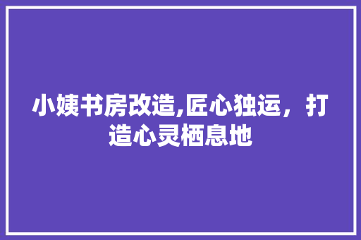 小姨书房改造,匠心独运，打造心灵栖息地