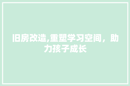 旧房改造,重塑学习空间，助力孩子成长 墙体维修