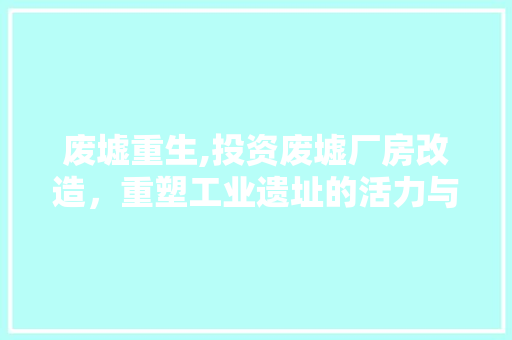 废墟重生,投资废墟厂房改造，重塑工业遗址的活力与价值