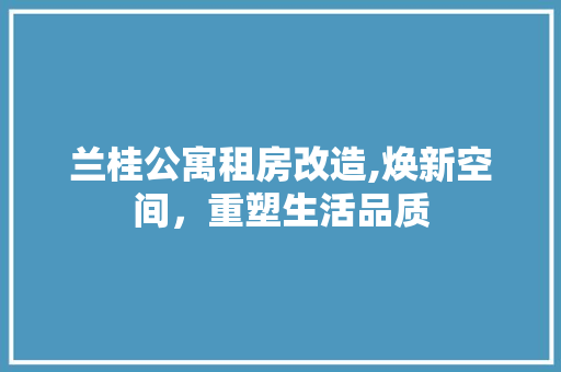 兰桂公寓租房改造,焕新空间，重塑生活品质 墙体维修