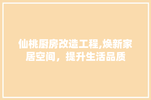 仙桃厨房改造工程,焕新家居空间，提升生活品质