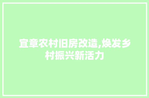 宜章农村旧房改造,焕发乡村振兴新活力
