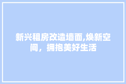 新兴租房改造墙面,焕新空间，拥抱美好生活