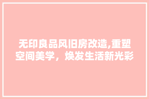 无印良品风旧房改造,重塑空间美学，焕发生活新光彩 墙体维修