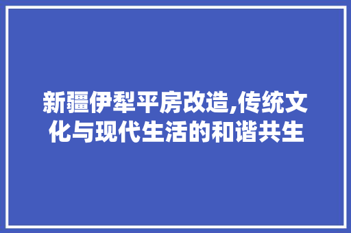 新疆伊犁平房改造,传统文化与现代生活的和谐共生