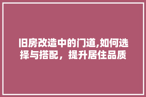 旧房改造中的门道,如何选择与搭配，提升居住品质 墙体维修